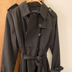 London Fog | Long Raincoat black size 8.